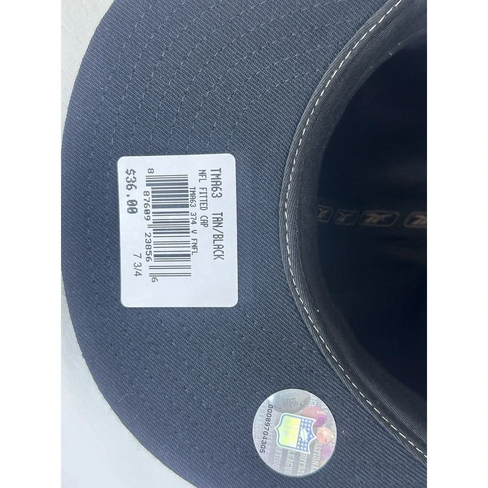 Vtg. 90's NFL Logo Suede Satin Lined Fitted Hat 7 3/4 Reebok Deadstock NWT